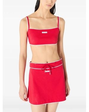 Marine Serre Organic Cotton Skirt - Red