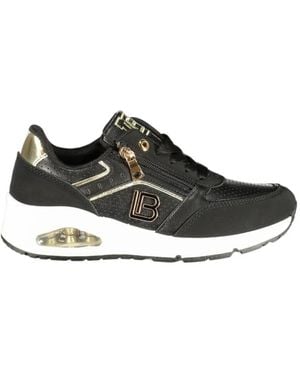 Laura Biagiotti Logo-Plaque Zip-Detail Trainers - Black