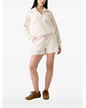 Guess Sweat Zippé En Néoprène - White