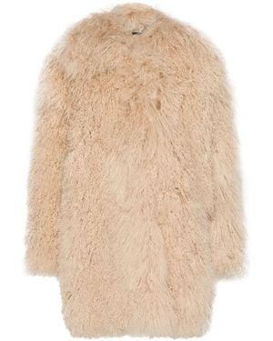Manokhi Shearling Fur Coat - Natural
