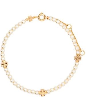 Tory Burch Bracciale Kira Con Logo - Metallizzato
