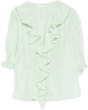 Doen Henri Ruffled Blouse - Green