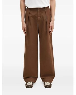WOOD WOOD Pleated-front Pants - Brown