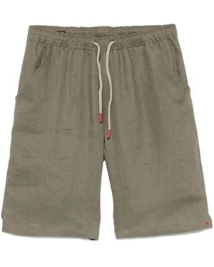 Kiton リネン ショートパンツ - グリーン