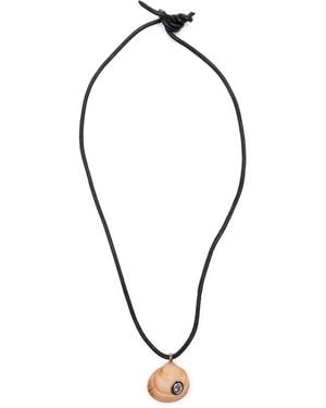 Dezso by Sara Beltran 18K Rose Natural Anadara Sapphire Necklace - Metallic
