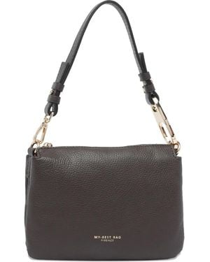 MY BEST BAG Leather Tote Bag - Black