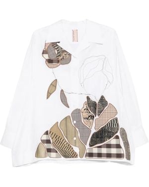 Antonio Marras Patchwork Embroidered Shirt - White