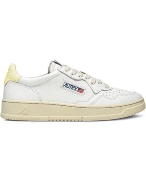 Autry Medalist Low Leat/Leat - White