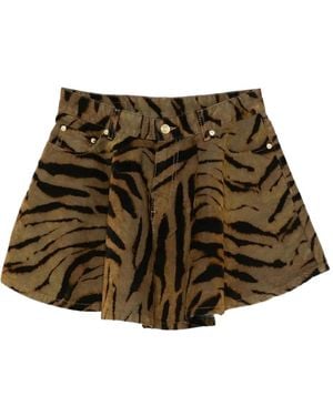 Ganni Denin Mini Skirt - Brown