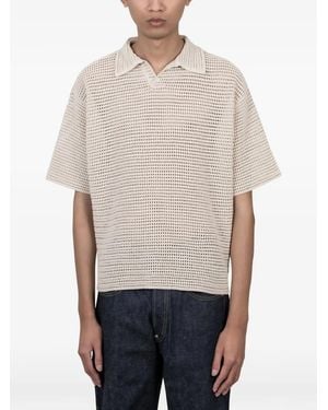AURALEE Polo Tussah - Blanco