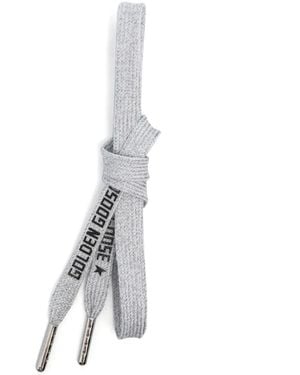 Golden Goose Cordones con logo estampado - Blanco