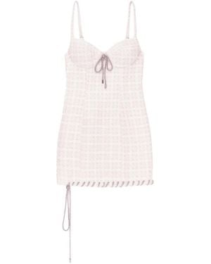 Area Sleeveless Mini Dress - White