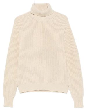 Fortela Ribbed-Knit Roll-Neck Jumper - White