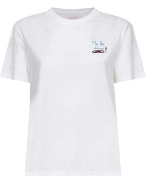 MC2 Saint Barth Embroidered Cotton T-Shirt - White