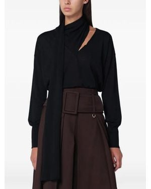 Roberto Collina Scarf Jumper - Black