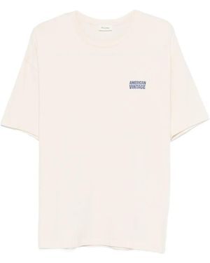 American Vintage Logo-detail T-shirt - Blanco