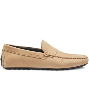 BOSS Leather Loafers - Natural