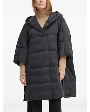 Liviana Conti Hooded Quilted Jacket - Black