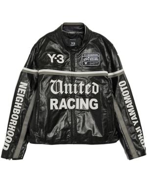 Y-3 X Nbhd Leather Jacket - Black