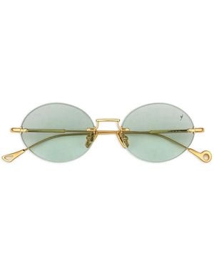 Eyepetizer Met Round-Shape Metal Sunglasses - Green