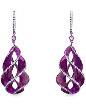SABOO FINE JEWELS Boucles D'Oreilles Elemento Serties De Diamants - Purple