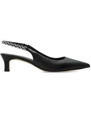 MICHAEL Michael Kors Chain-Detail Pointed Leather Court Shoes - Black