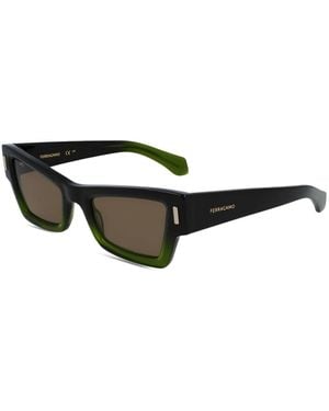 Ferragamo Eyewear Sonnenbrille Mit Eckigem Gestell - Schwarz