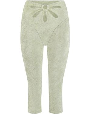 Collina Strada Flower capri trousers - Grün