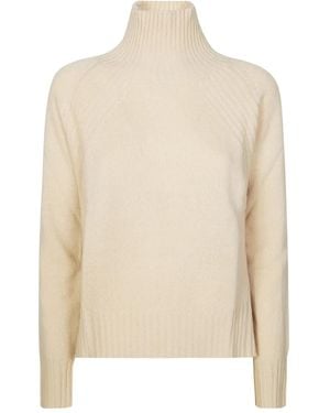 Dondup Maglione A Coste Con Collo Alto - Neutro