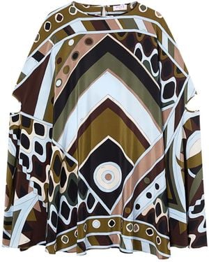 PUCCI Vivara-Print Silk Kaftan - Black