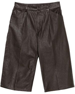 Lemaire Leather Shorts - Gray