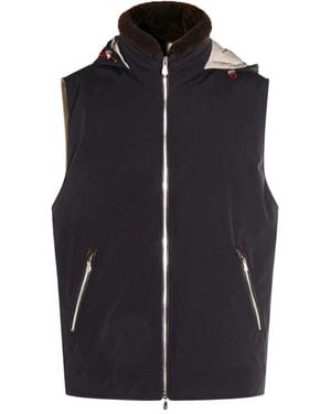 Brunello Cucinelli Chaleco con capucha - Negro
