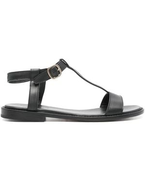 Doucal's Buckle-Fastening Leather Sandals - Black