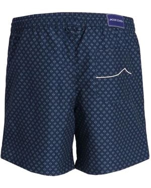 Jacob Cohen Floral-Print Swim Shorts - Blue