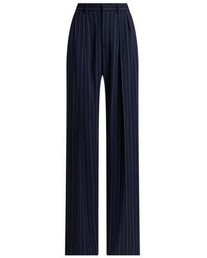 Ralph Lauren Jody Striped Pleated Pants - Blue