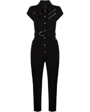 Moschino Belted Snap-Fastened Jumpsuit - Black