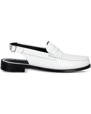 Furla Buckle-Strap Loafers - White