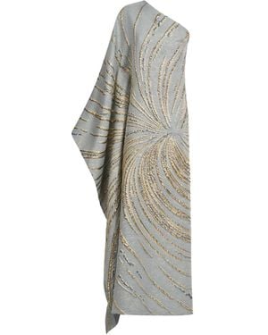 Taller Marmo Cannes One-Shoulder Pattern Maxi Dress - Gray