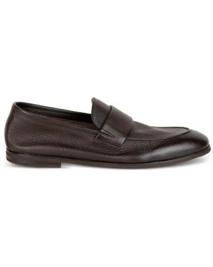 Neil Barrett Grainy Leather Loafers - White