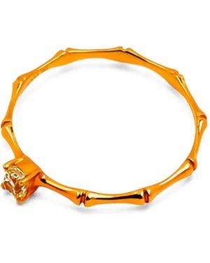 Aelita Jewellery Bamboo-Design Diamond Ring - Orange