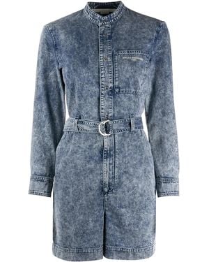 Stella McCartney Belted Denim Playsuit - Blue
