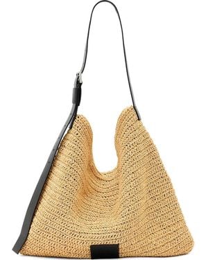 AllSaints Asha Tote Bag Mit Gewebtem Lederbesatz - Natur
