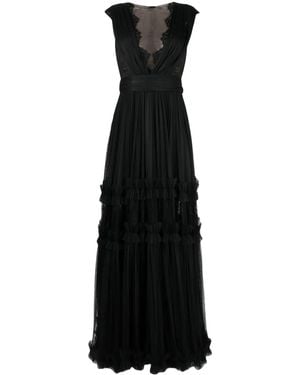 Ana Radu Mouwloze Maxi-Jurk - Zwart