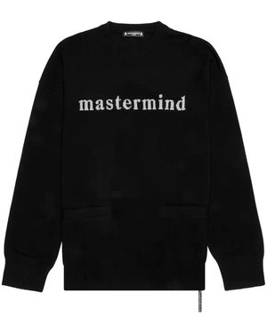 Mastermind Japan Intarsia Trui Met Doodskop - Zwart