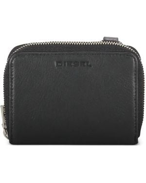 DIESEL Zip Leather Wallet - Black
