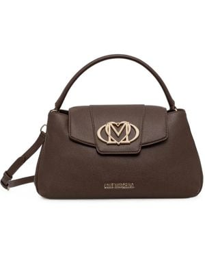 Love Moschino Sac À Bandoulière À Plaque Logo - Brown