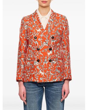 Alberto Biani Blazer À Imprimé Graphique - Rouge