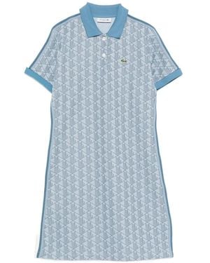 Lacoste Polo-Collar Mini Dress - Blue