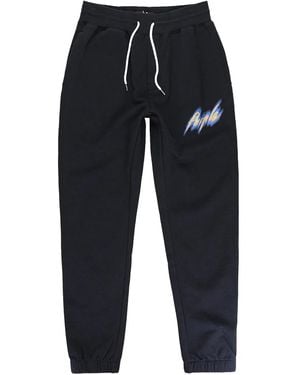 Purple Brand French-Terry Track Trousers - Blue
