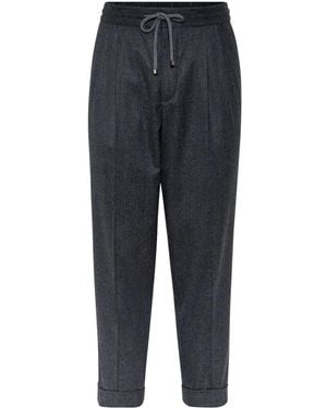 Brunello Cucinelli Wool Trousers - Blue